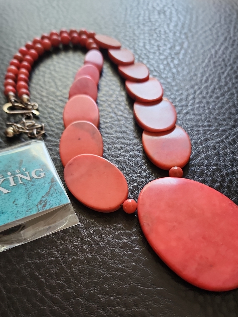 Jay King Coral & Sterling Statement Necklace